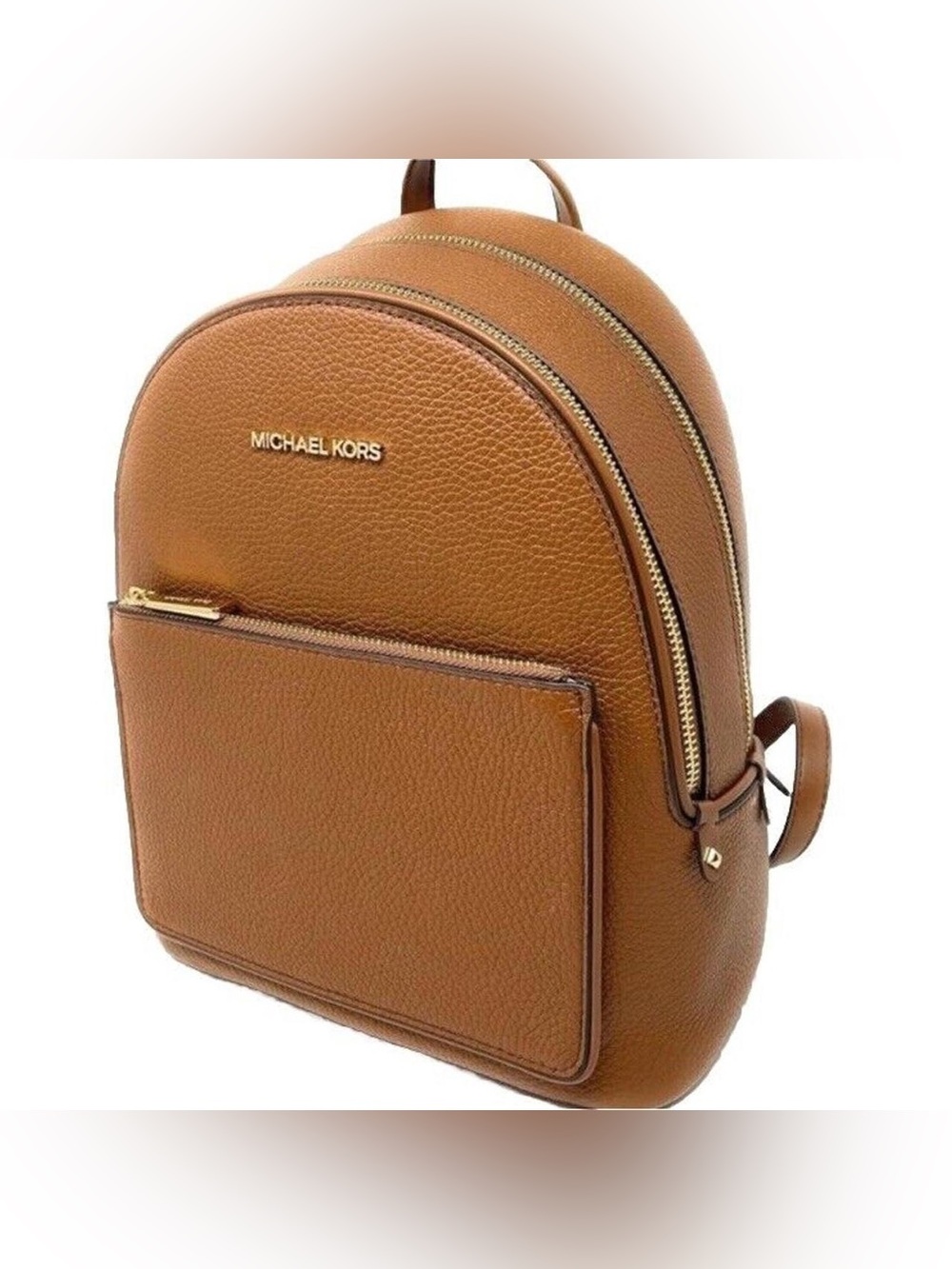 Michael Kors Adina Medium Pebbled Leather Backpack in Brown